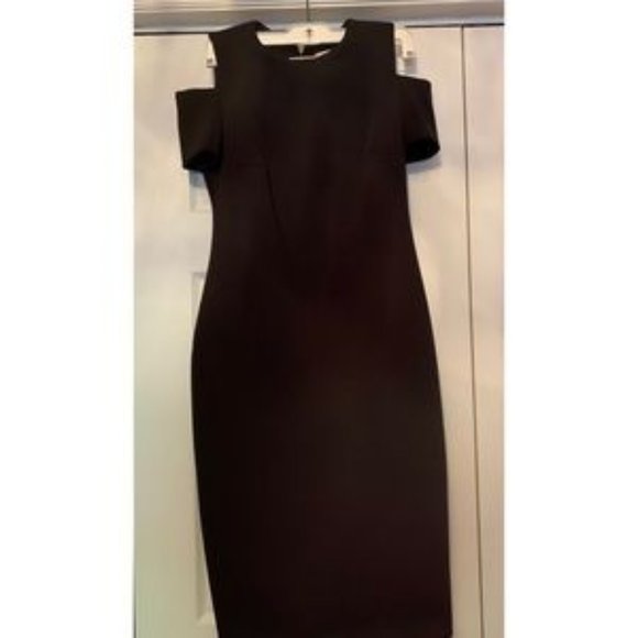 NW Calvin Klein Black Off Shoulder Dress - Picture 5 of 6